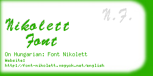 nikolett font business card